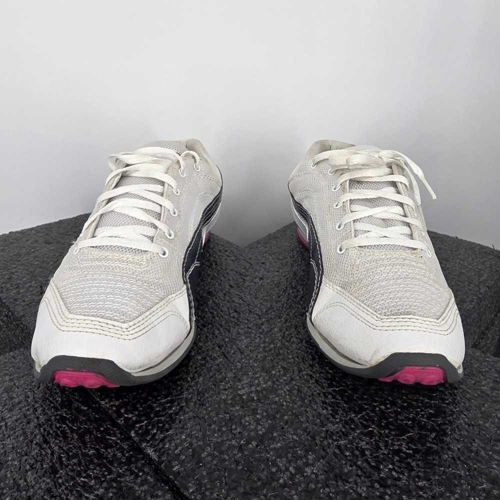Puma Women's 8.5 Golf Shoes Spikeless White Black Pink 183908-02 Sneakers - Picture 2 of 8